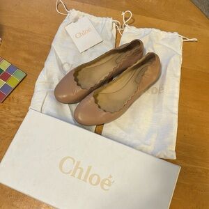 Chloé Lauren Scalloped Flats